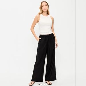 Old Navy Black Wide-Leg Pull-On Pants